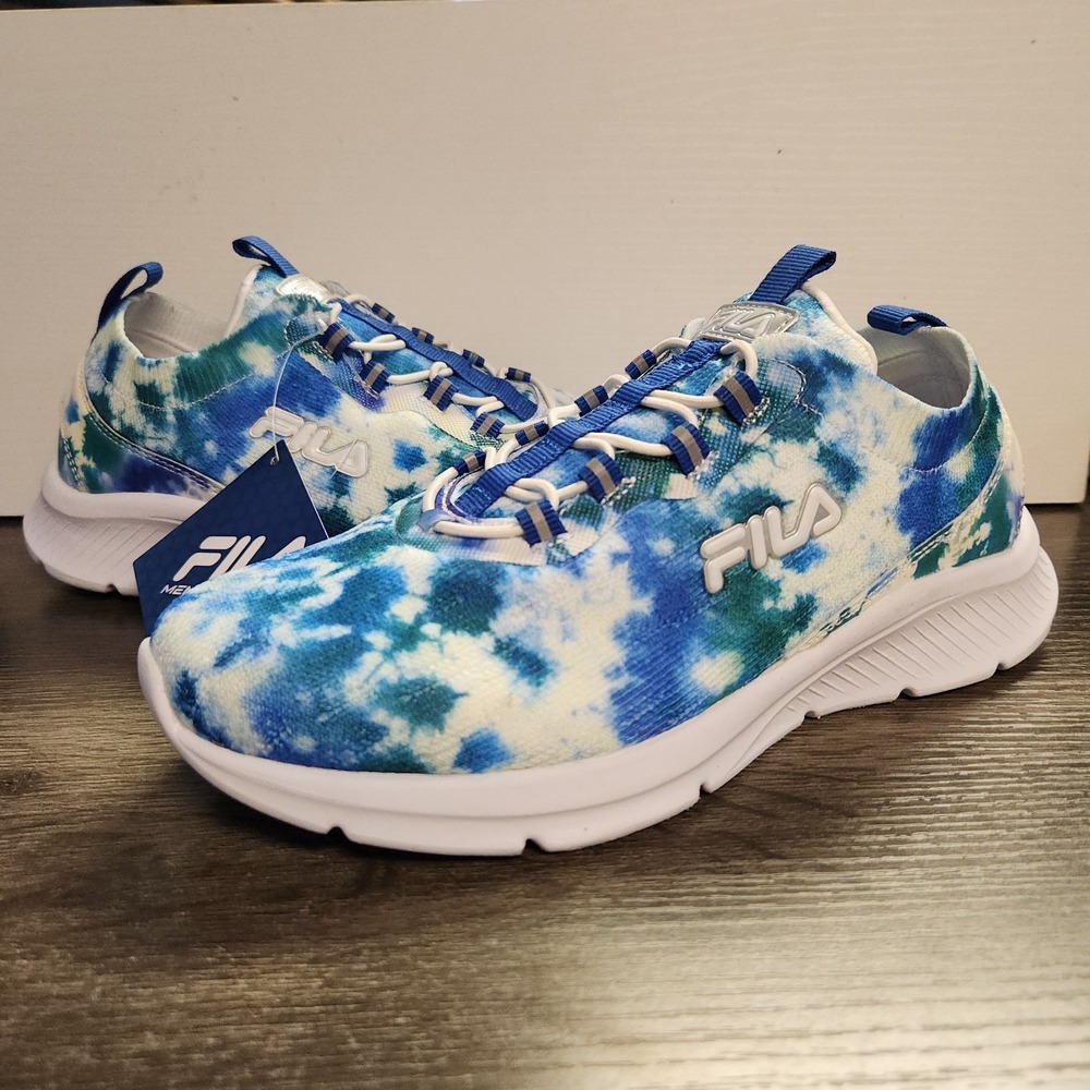 FILA Women's Running Shoes Foam Memory Foam Skyway 2.0 Blue Tie‎ Dye Size 6 NEW